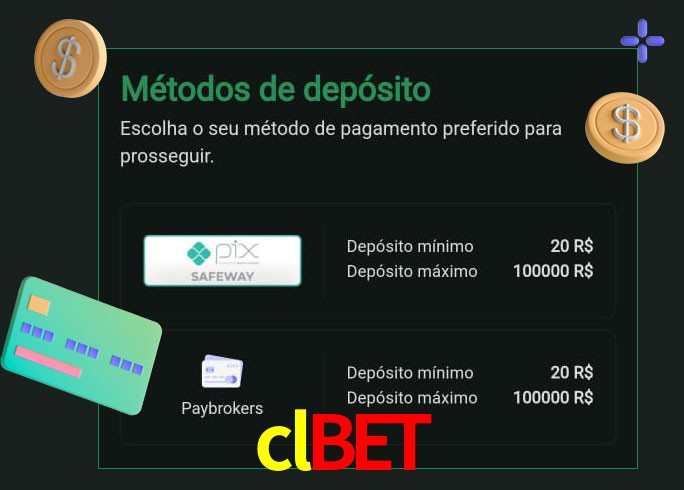 O cassino clbet oferece uma grande variedade de métodos de pagamento
